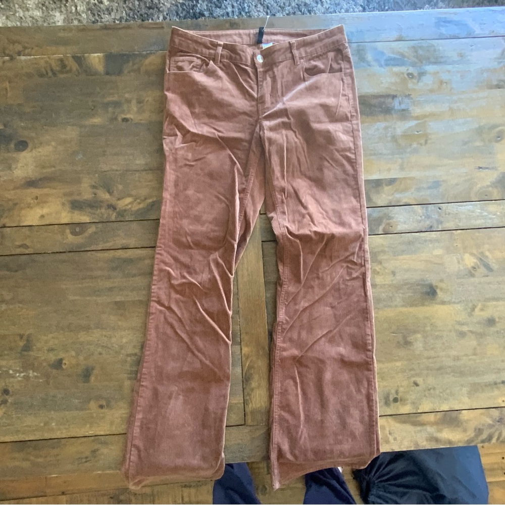 H&M Low Rise Brown Corduroy Pants.
